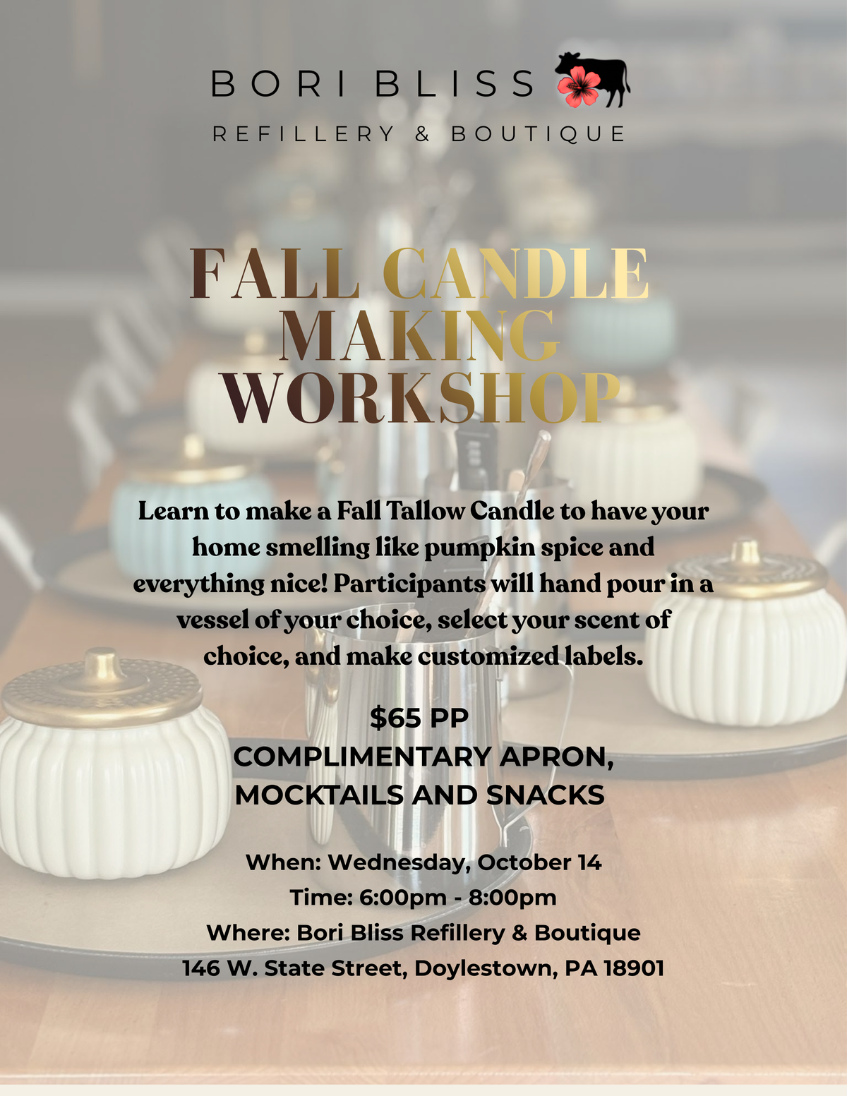 Fall Candle Workshop 10.14