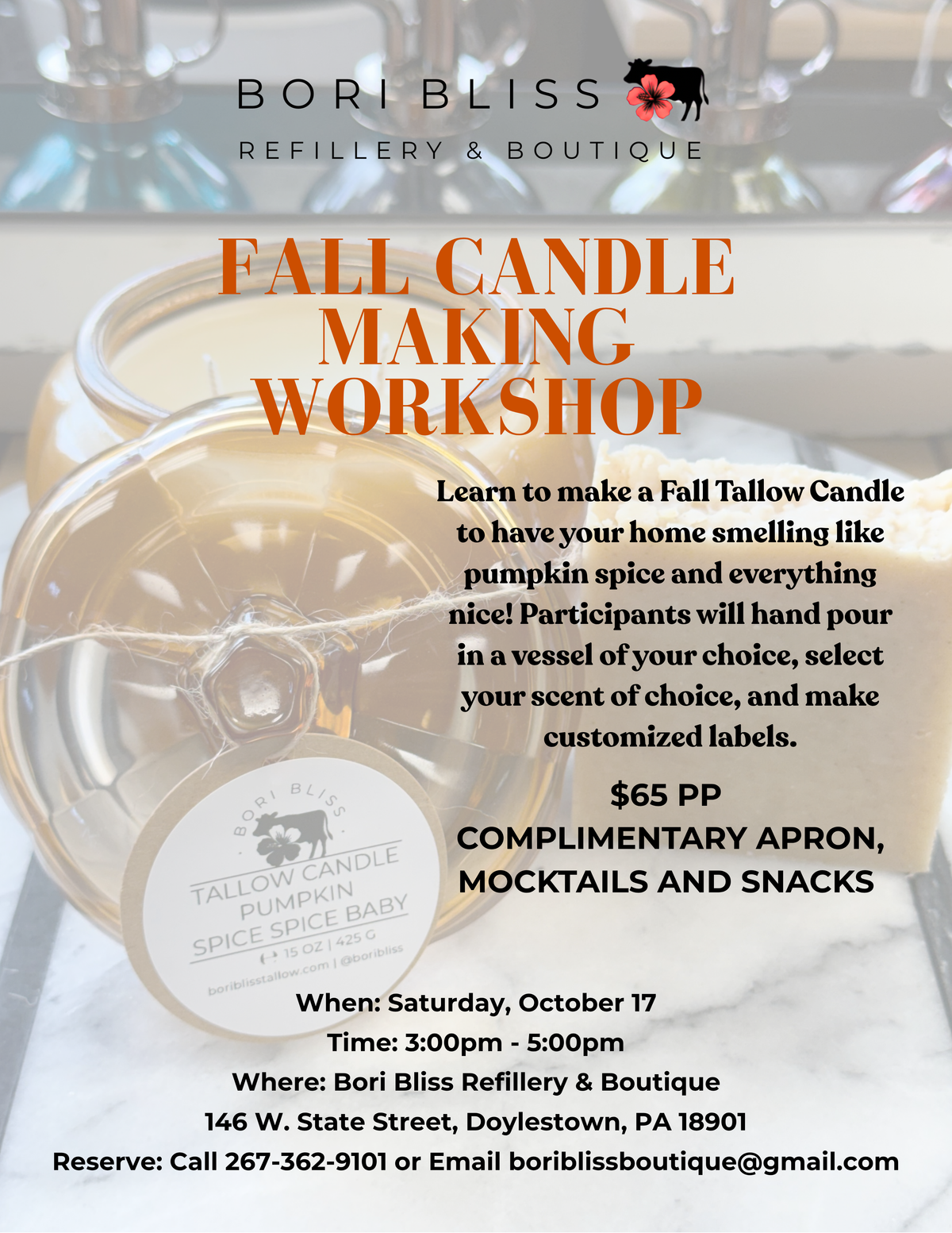 Fall Candle Workshop 10.17