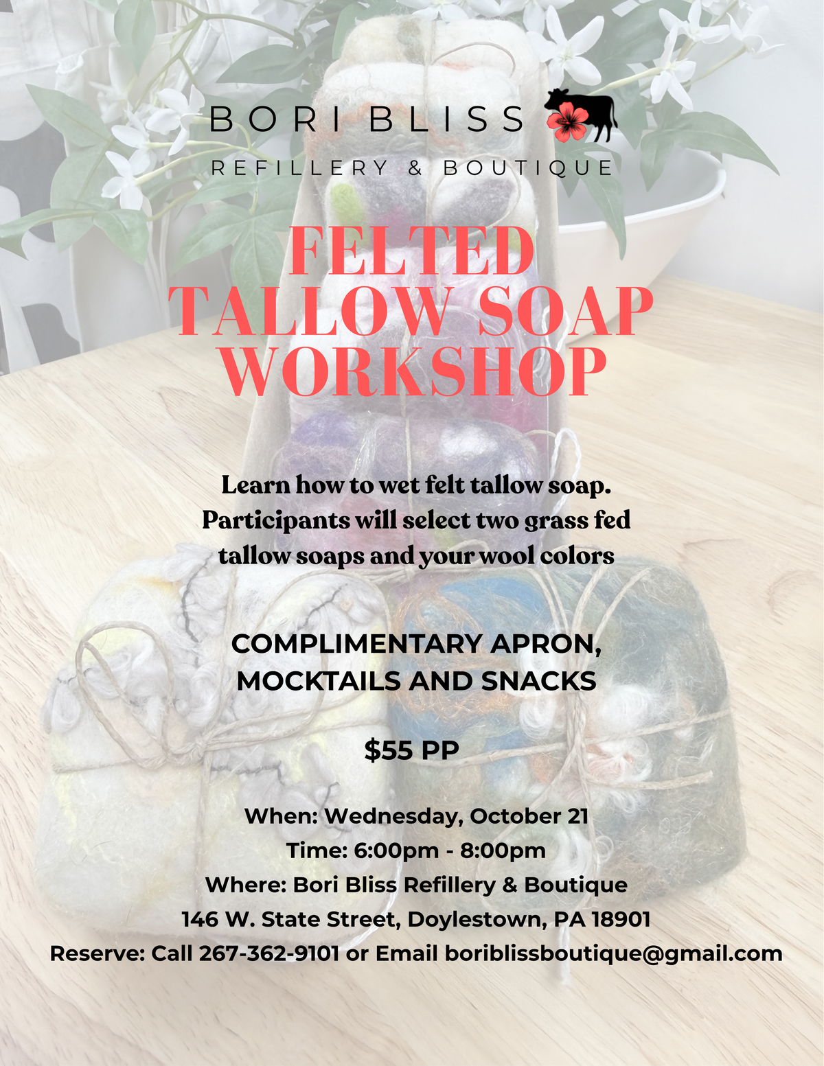 BOR Felted Tallow Soap Workshop 10.21
