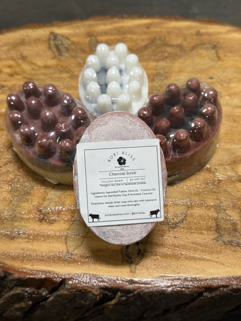 Tallow Charcoal Clay Scrub Bar