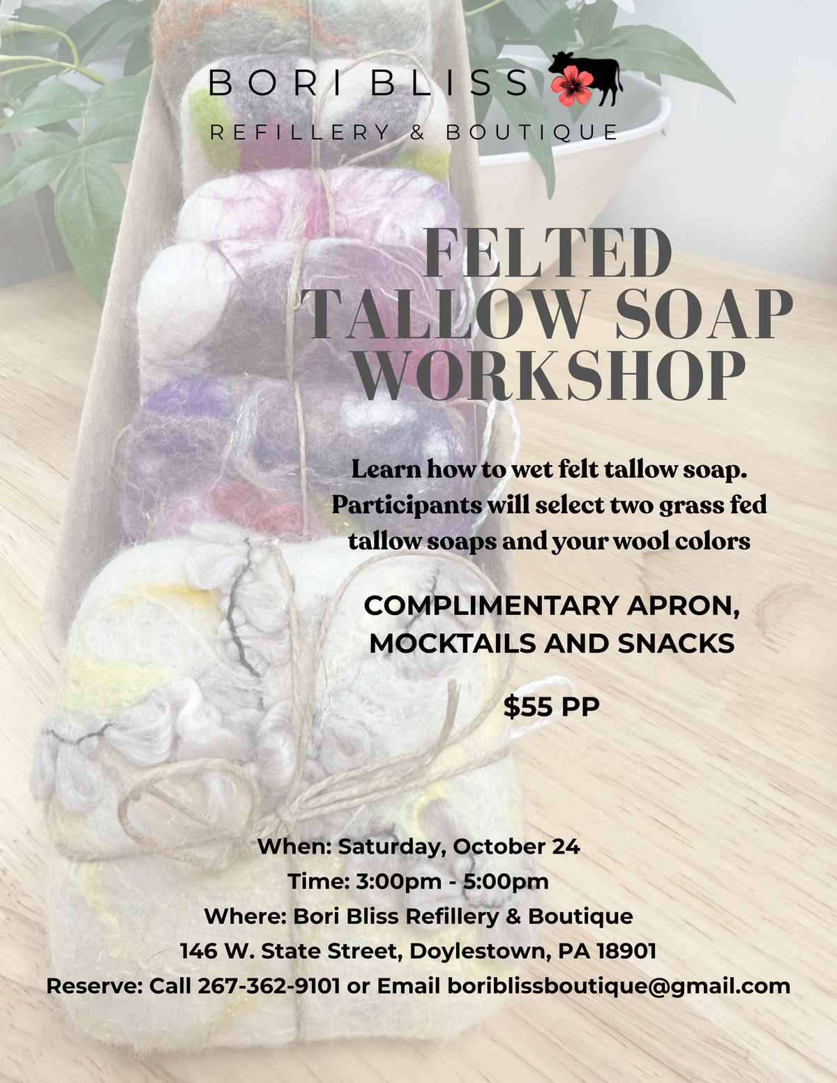BOR Felted Tallow Soap Workshop 10.24